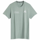 Adidas Running adidas Adidas Ultimate T-Shirt in Silver Green