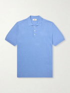 Altea - Linen and Cotton-Blend Polo Shirt - Blue