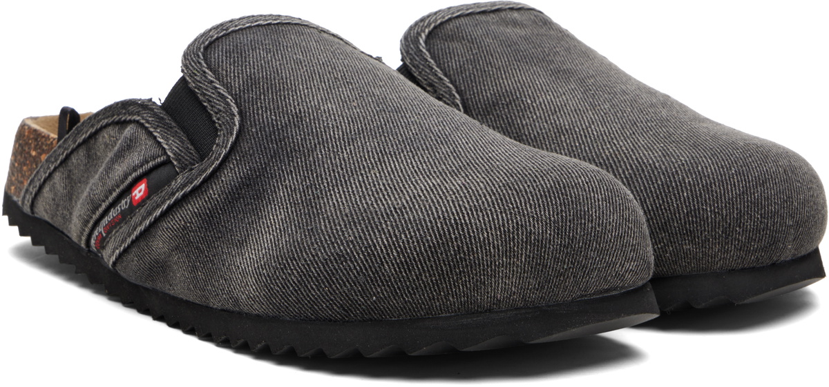 Diesel Black D-Woodstock Slip-on Loafers