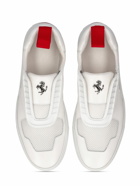 FERRARI - Logo Leather Low Top Sneakers