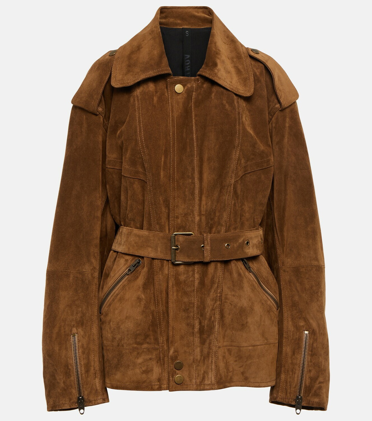 Petar Petrov Belted suede biker jacket