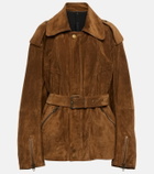 Petar Petrov Belted suede biker jacket