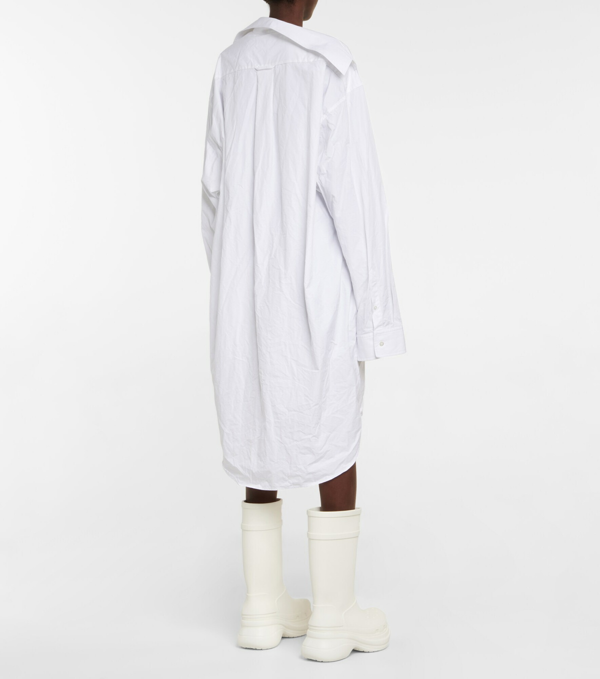Balenciaga - Asymmetric cotton shirt dress Balenciaga