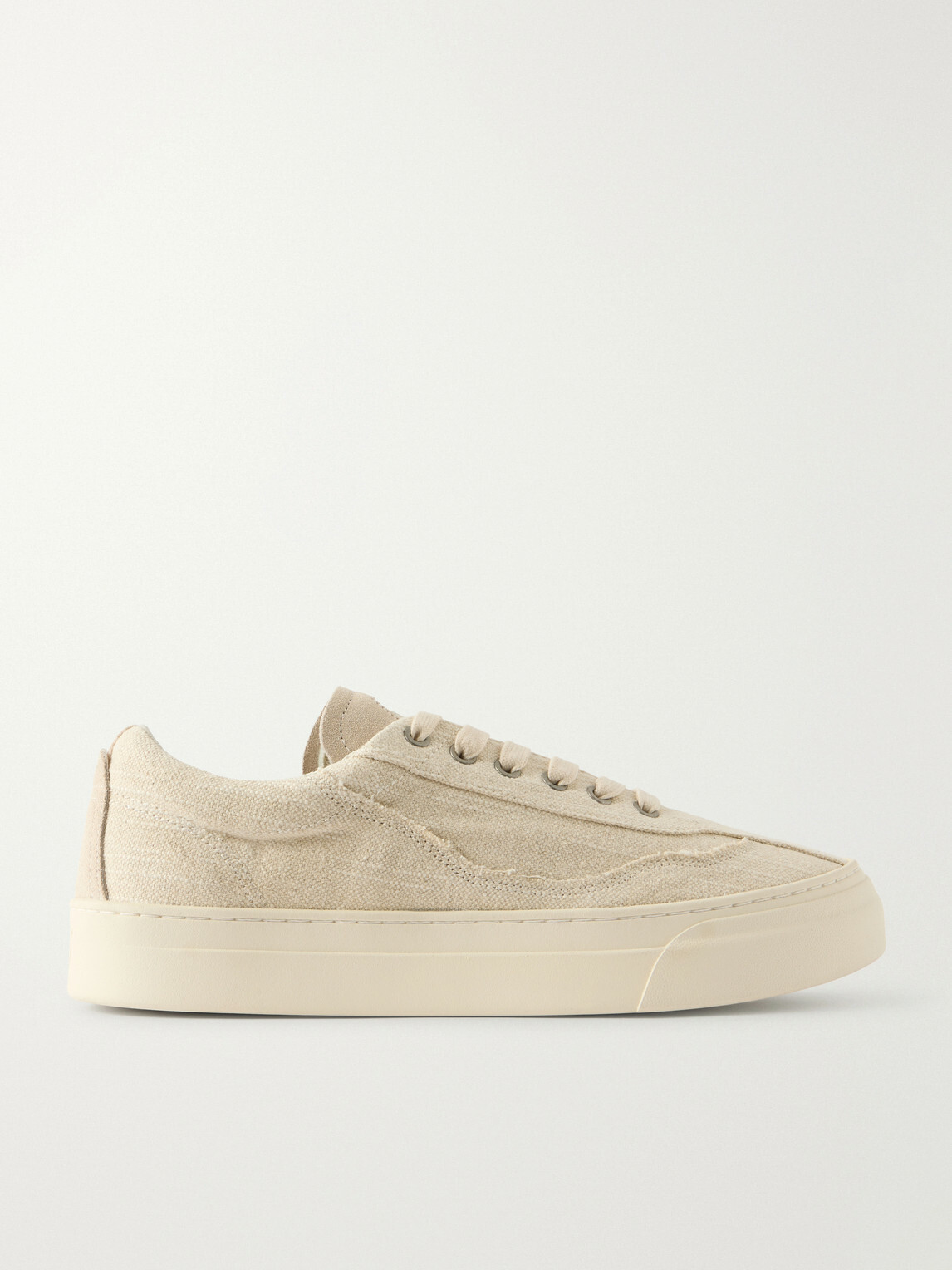 Omni - Dellow Suede-Trimmed Distressed Drill Sneakers - Neutrals