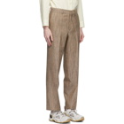 AURALEE Brown Wool Silk Tweed Trousers
