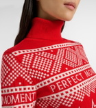 Perfect Moment Holiday intarsia wool turtleneck sweater