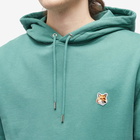 Maison Kitsuné Men's Fox Head Patch Regular Hoodie in Teal Grey