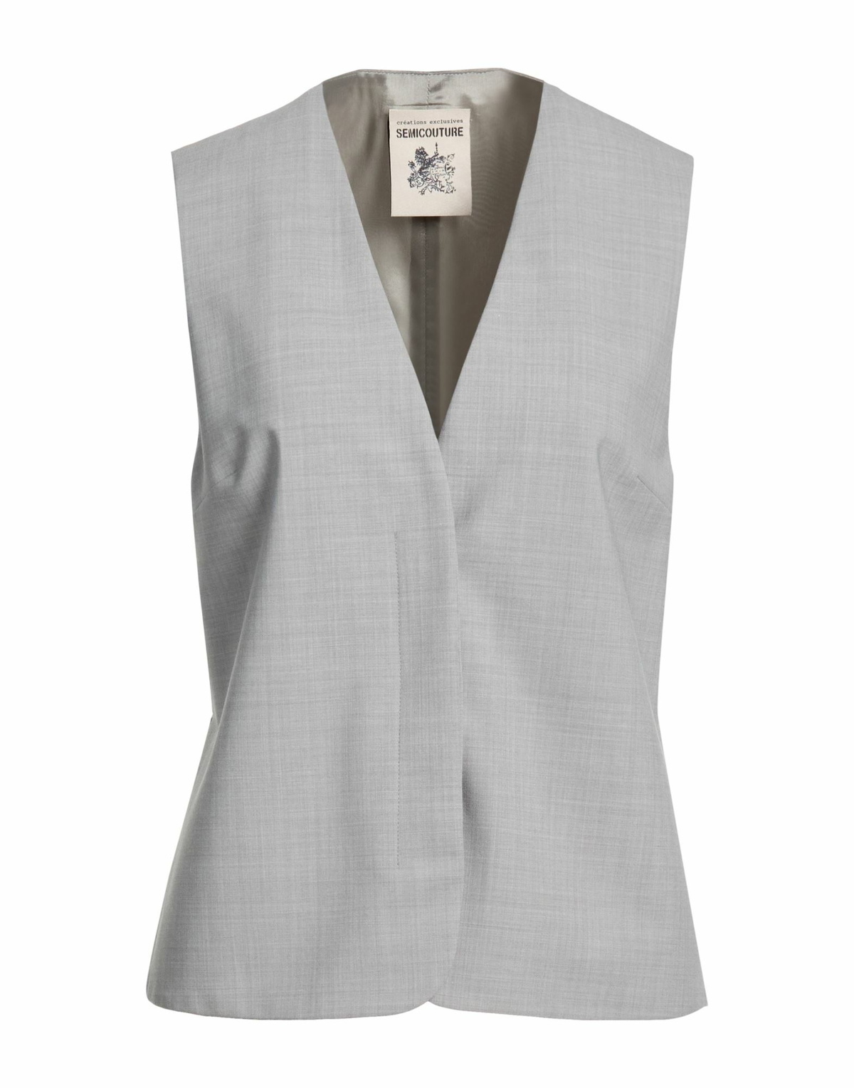 Semicouture Womens Tailored Vest in Grey