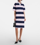 Coperni Striped cotton polo dress