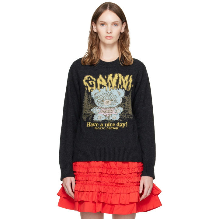 Photo: GANNI Black Forest Teddy Wool Sweater