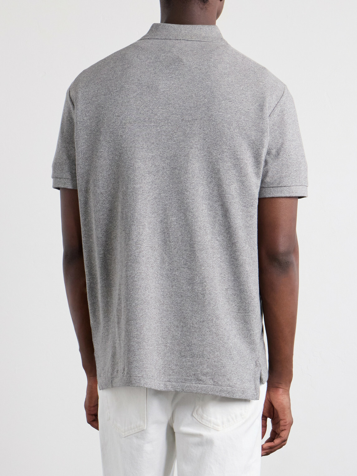 Polo Ralph Lauren - Logo-Embroidered Cotton-Piqué Polo Shirt - Gray