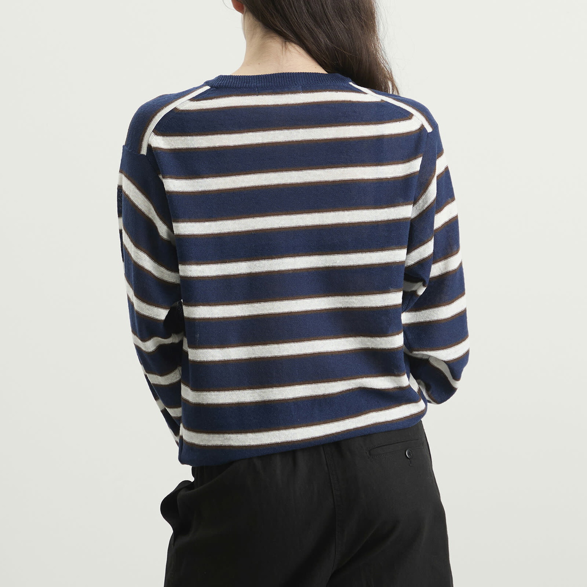 Nothing Written Women's Stripe Jumper in Dark Navy