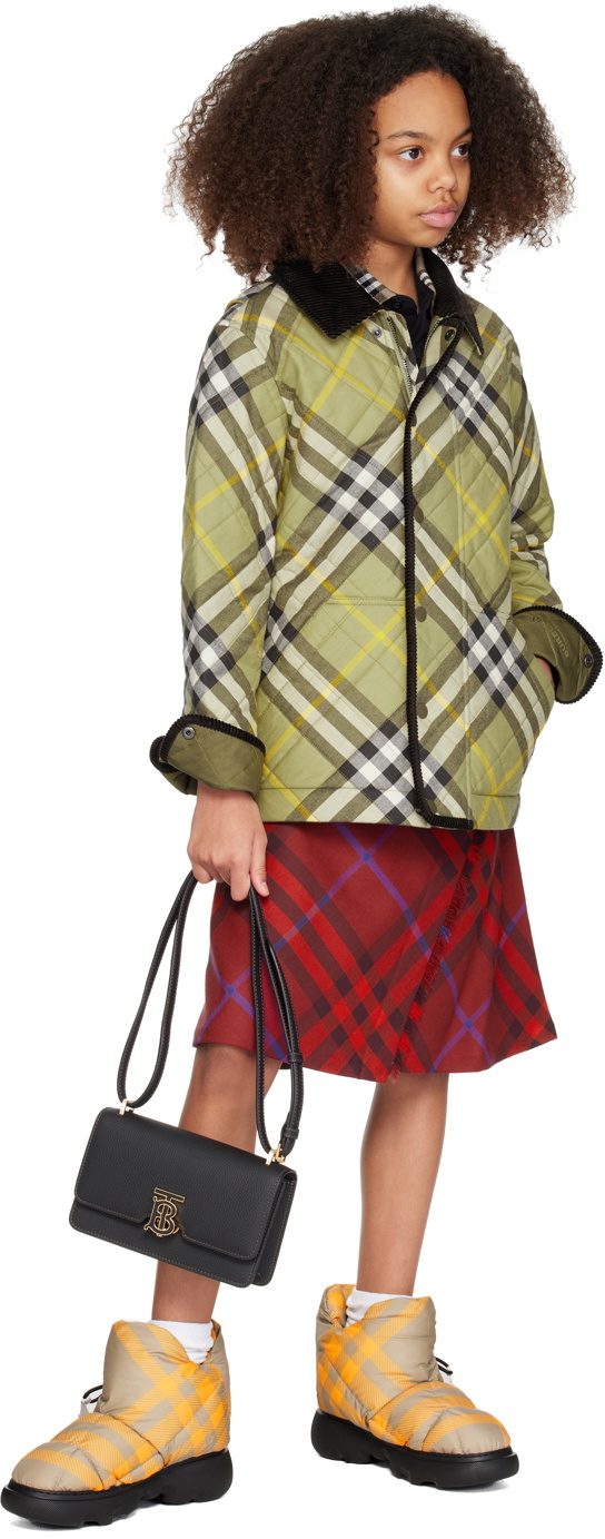 Burberry Kids Red Check Skirt