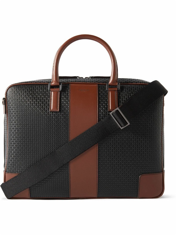 Photo: Serapian - Stepan Leather-Trimmed Monogrammed Coated-Canvas Briefcase