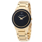 Bulova Millennia Quartz Black Dial Mens Watch 97A183