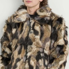 Patta Men's Faux Fur Patchwork Jacket in Multi