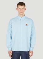 Crest Logo Embroidery Shirt in Light Blue