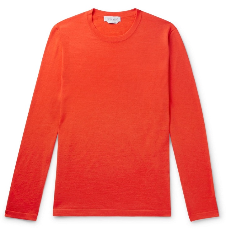 Photo: Gabriela Hearst - Herman Merino Wool Sweater - Orange