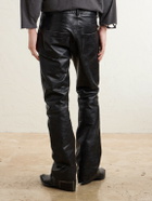 Enfants Riches Déprimés - Wicked Game Flared Leather Trousers - Black