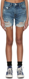 FRAME Blue Denim Shorts