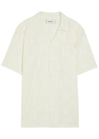 Forét Floral Jacquard Cotton-blend Shirt Beige