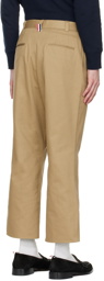 Thom Browne Beige Straight Leg Trousers