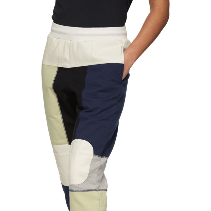 GR-Uniforma White and Navy Patchwork Lounge Pants