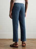 Portuguese Flannel - Straight-Leg Linen Trousers - Blue