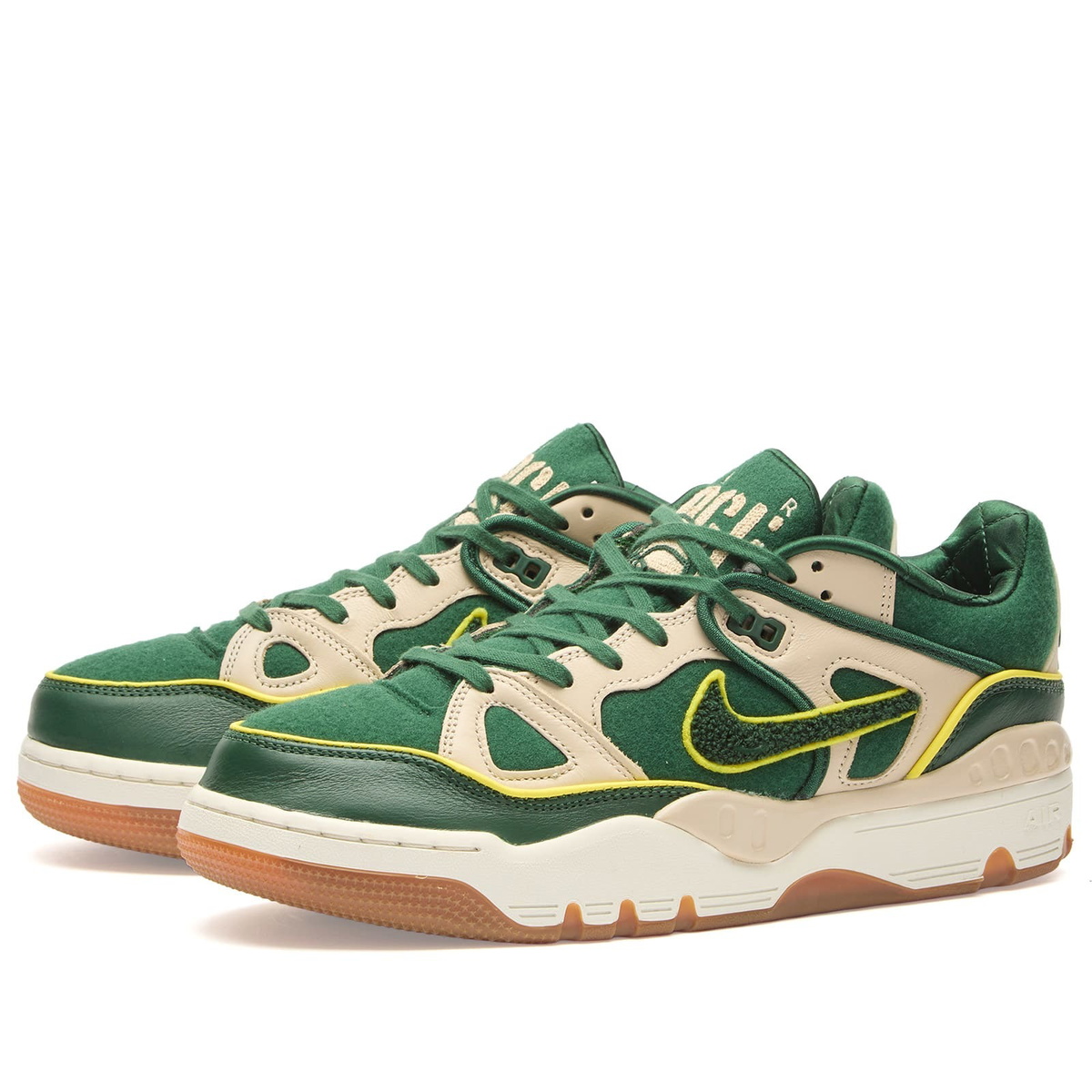 Nike x Nigo Air Force 3 Low SP Sneaker in Forest Green/Oatmeal/Yellow Strike