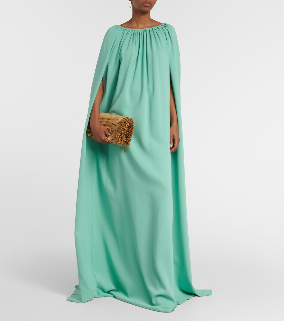 Oscar de la Renta O Pochette fringed raffia clutch