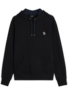 PS Paul Smith Appliquéd Hooded Cotton Sweatshirt Black