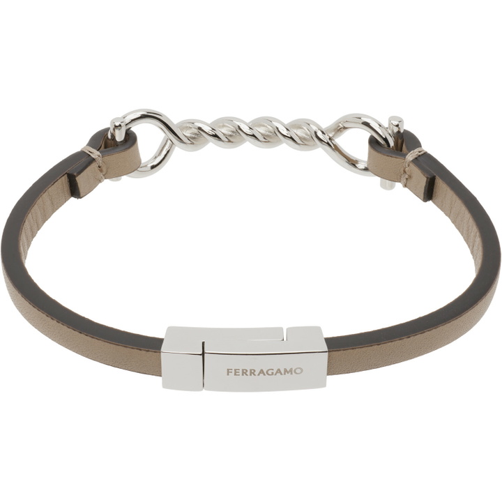 Photo: Ferragamo Gancini Leather Bracelet