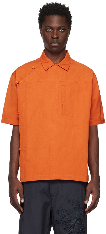 Photo: Maharishi Orange Asym Monk Shirt