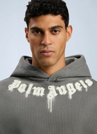 Palm Angels Neck Logo Regular Hooded Sweatshirt