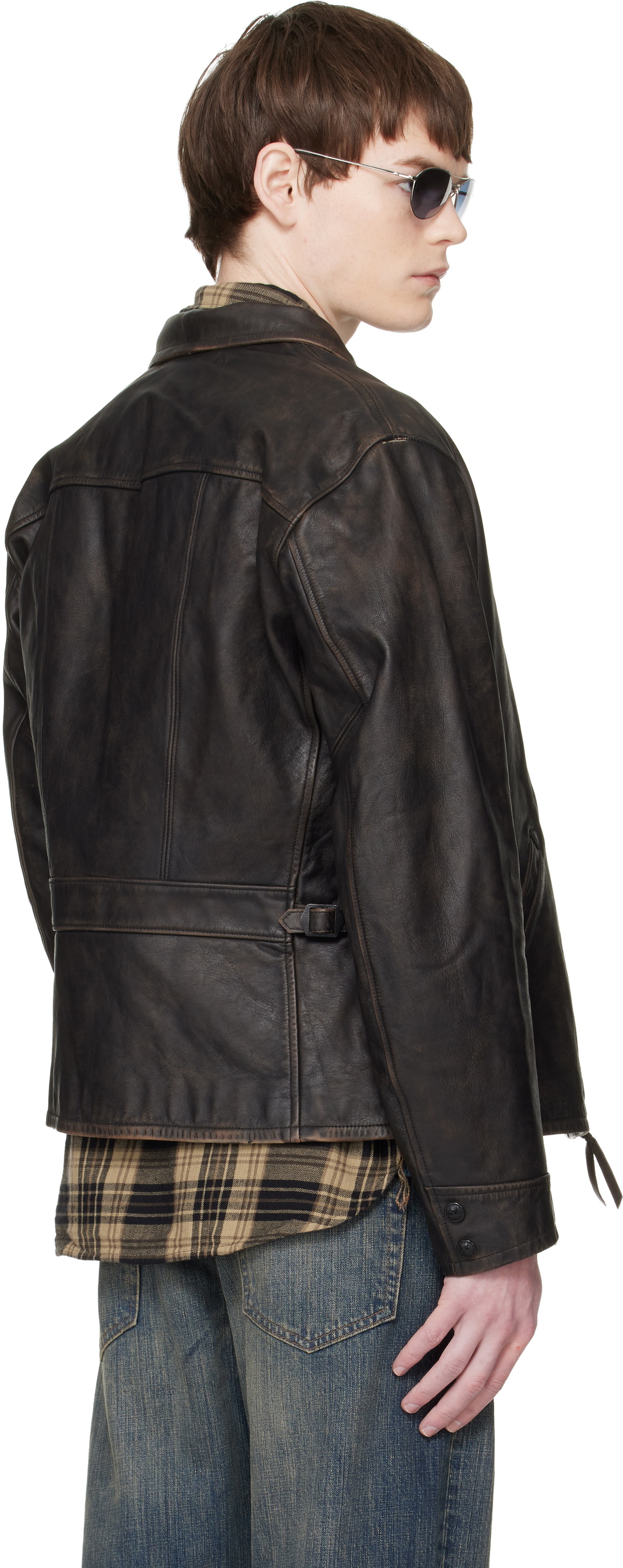 RRL Brown Lynton Leather Jacket