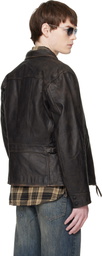 RRL Brown Lynton Leather Jacket
