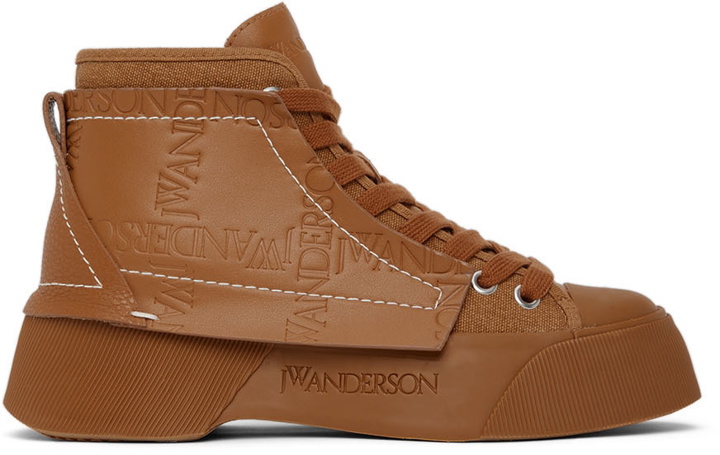 Photo: JW Anderson Tan Chunky High-Top Sneakers