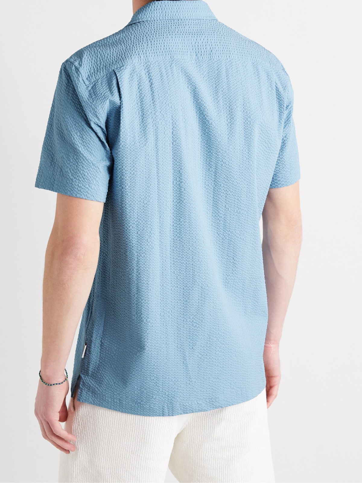 Hibbert Jacquard Denim Shirt in Blue - Orlebar Brown