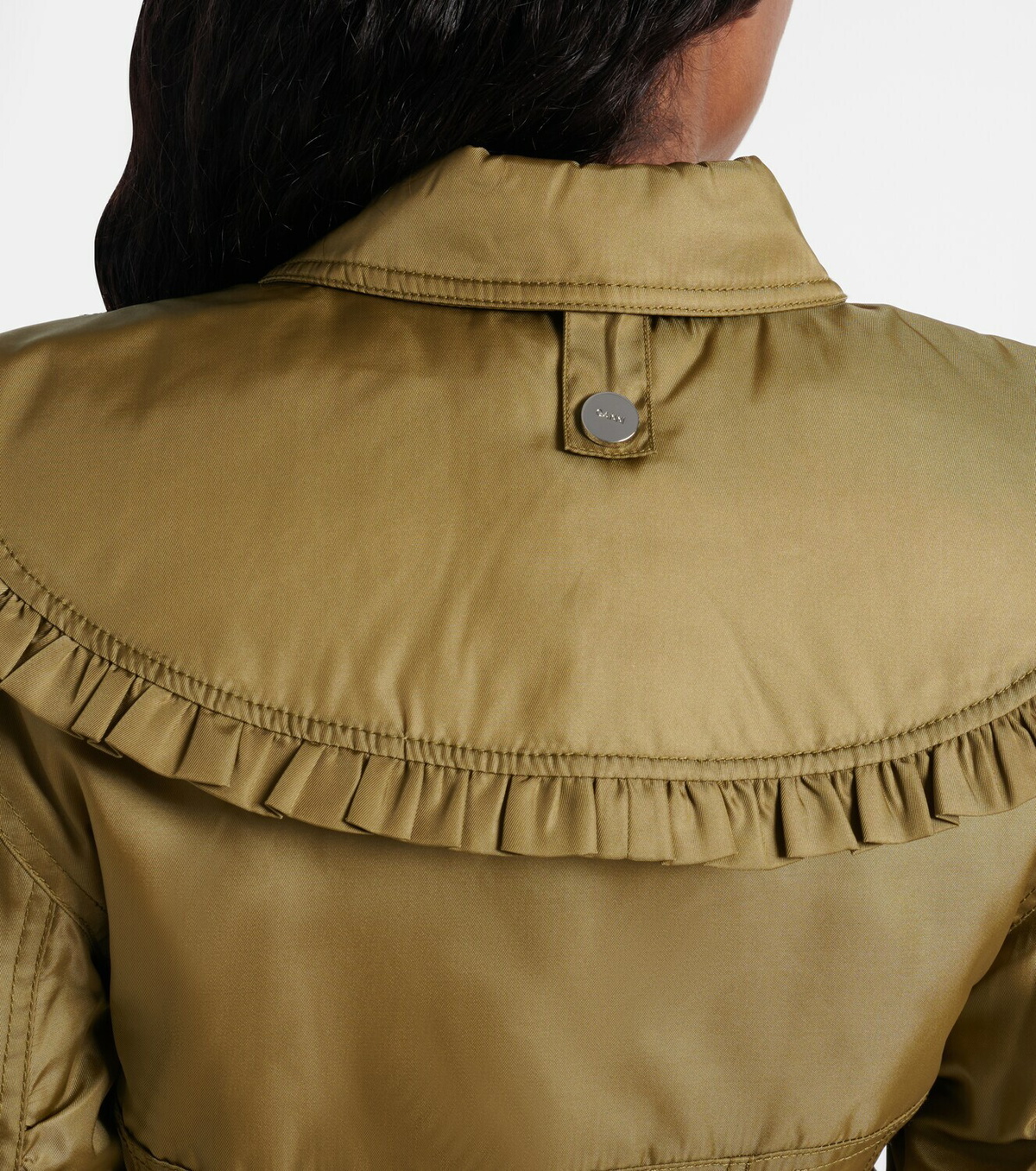 Ganni Cropped ruched bomber jacket
