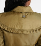 Ganni Cropped ruched bomber jacket