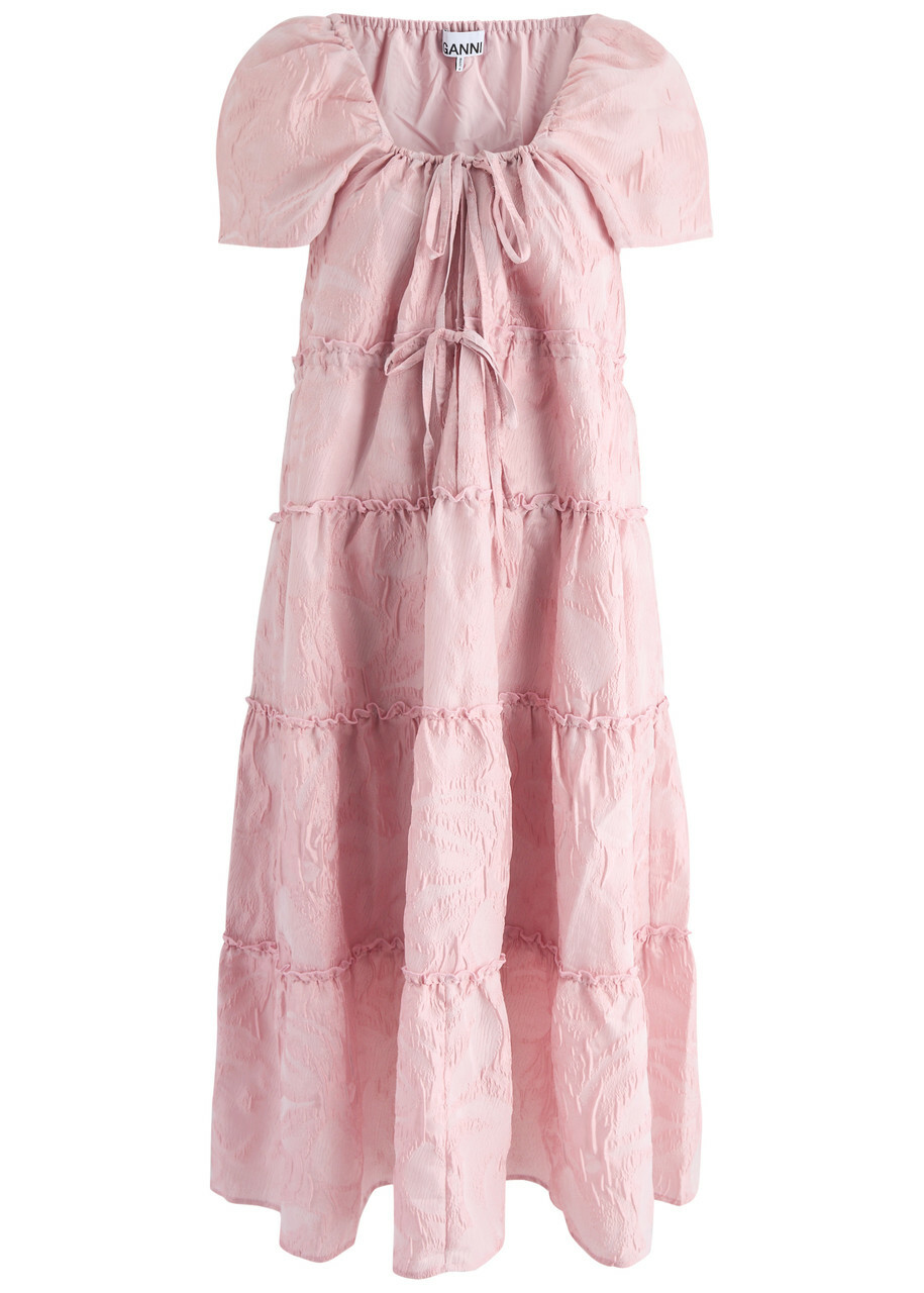 chinese dress ladies Baltic Born Womens Fabian Jacquard Midi Dress | Blue Floral