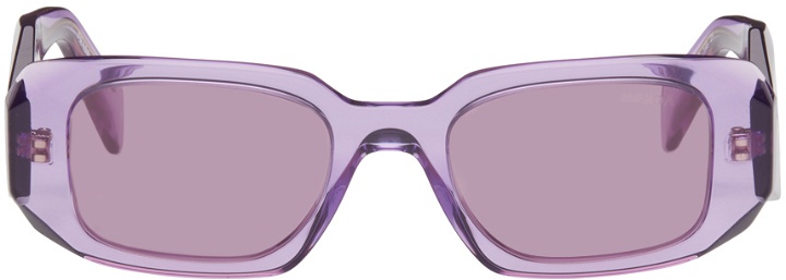 Photo: Prada Eyewear Purple Symbole Sunglasses