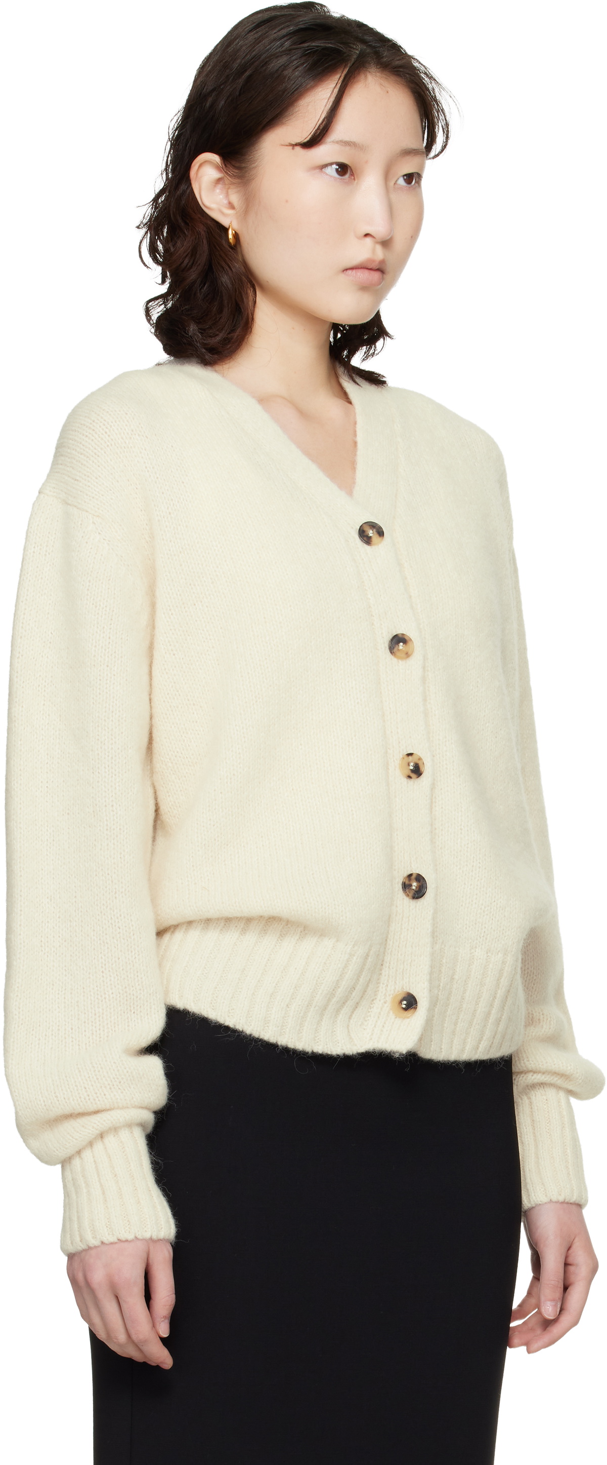 Cordera Off-White Baby Alpaca Cardigan