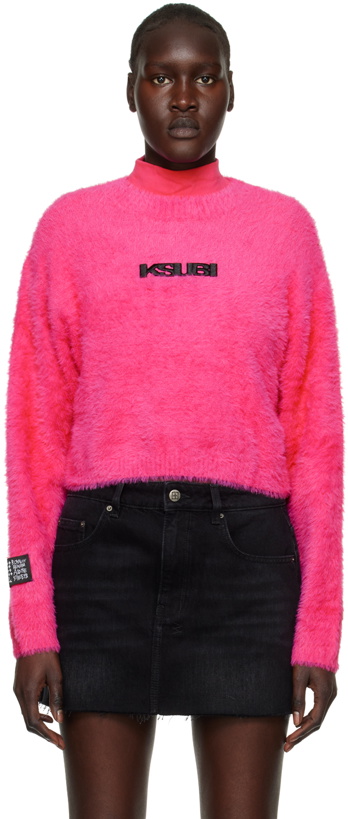 Photo: Ksubi Pink Cropped Sweater