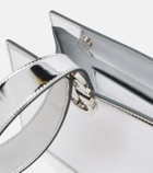 Ferragamo Gancini Small metallic leather clutch