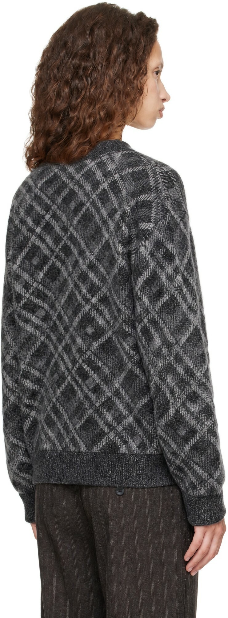 mfpen Gray Round Neck Cardigan