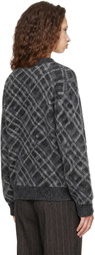 mfpen Gray Round Neck Cardigan