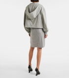 The Attico Asymmetric cotton-blend jersey hoodie