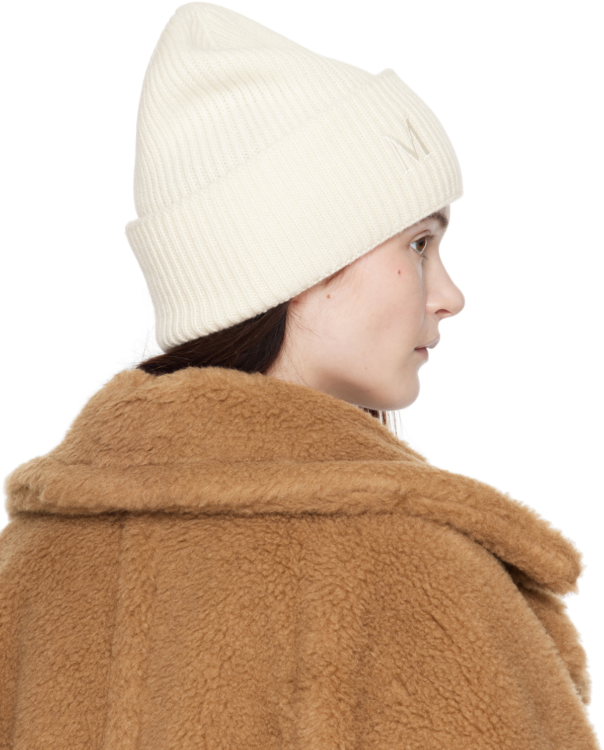 Max Mara Off-White Retina Beanie