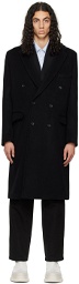 Winnie New York Black Double-Breasted Coat